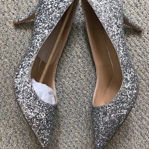 Badgley Mischka Lyla Pointed Evening Shoe Silver